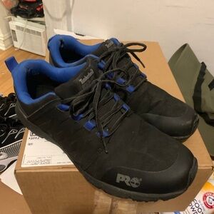 Timberland Pro Shoes Mens Soft Toe Radius Work Black 🔵⚫️ Sz 10.5